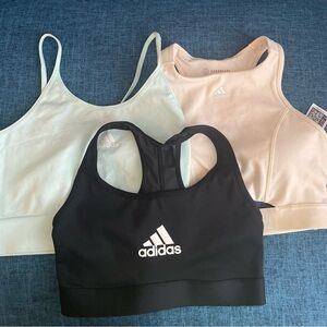Adidas Women's Sports Bra Trio - Black, Cream, White